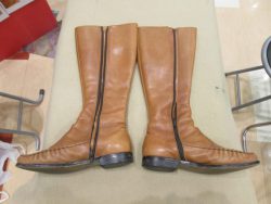 【boots】ロングブーツの内革の表皮が剥がれて張替えのご依頼です。